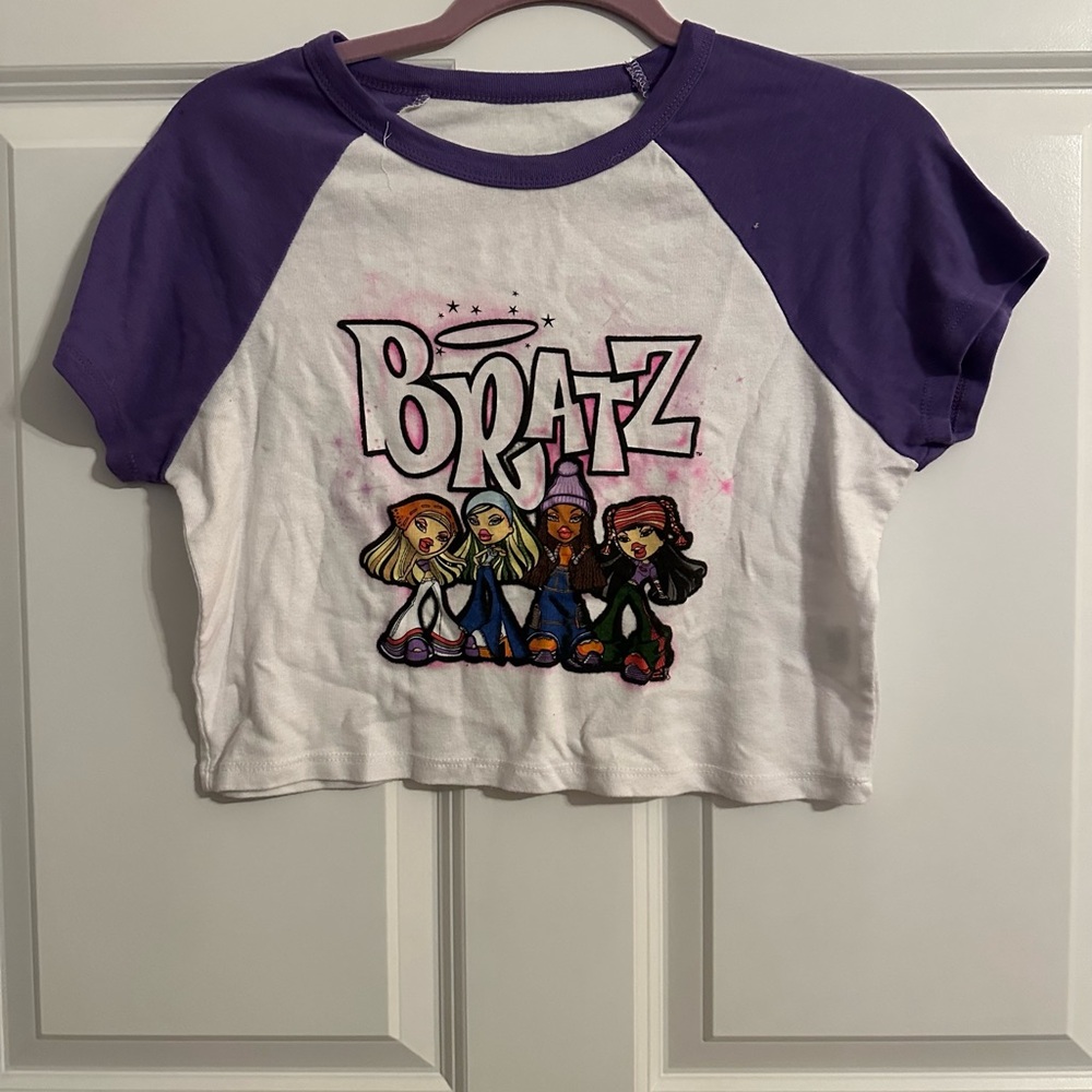 Purple and White Kids Raglan Top